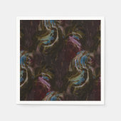 Retro Black Atomic Abstrakt Serviette (Vorderseite)