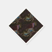 Retro Black Atomic Abstrakt Serviette (Ecke)