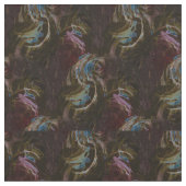 Retro Black Atomic Abstrakt Stoff (Nahaufnahme)