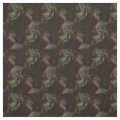 Retro Black Atomic Abstrakt Stoff (Muster)