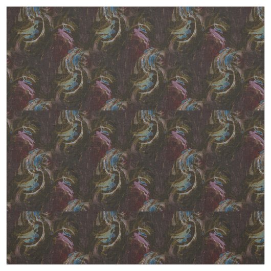 Retro Black Atomic Abstrakt Stoff (Muster)