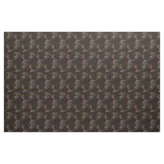 Retro Black Atomic Abstrakt Stoff (Fat Quarter (45,7 x 55,9 cm))