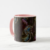 Retro Black Atomic Abstrakt Tasse (Vorderseite Links)