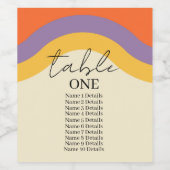 Retro Black Calligraphy Tischnummern Hochzeit Weinetikett (Einzelnes Label)