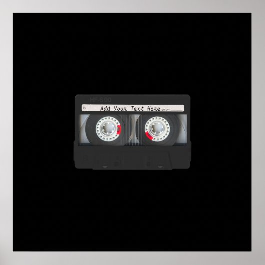Retro Black Cassette Tape Poster (Vorne)