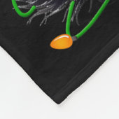 Retro Black Cat Christmas Light Funny Cat Men Wome Fleecedecke (Ecke)