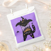Retro Black Cat Funny Halloween Geschenktütchen (Ausgeschnitten)