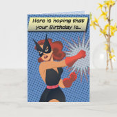 Retro Black Cat Geburtstagskarte Karte (Gelbe Blume)