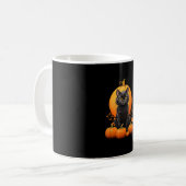 Retro Black Cat Halloween Pumpkleider Kostüm für F Kaffeetasse (Vorderseite Links)