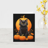 Retro Black Cat Halloween Pumpkleider Kostüm für F Karte (Gelbe Blume)