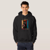 Retro Black Cat I Rotes verbotenes Buch Hoodie (Vorne ganz)