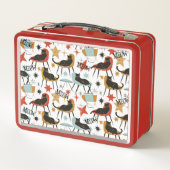 Retro Black Cat in Atomic MCM Metal Lunch Box (Rückseite)