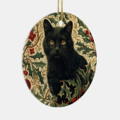 Retro Black Cat Keramik Ornament (Rechts)