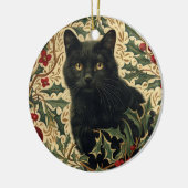 Retro Black Cat Keramik Ornament (Links)