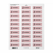 RETRO BLACK CAT PINK RETURN ADDRESS LABELS (Vorne)