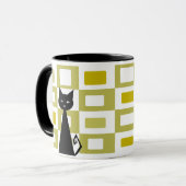 Retro Black Cat Tasse (Vorderseite Links)