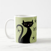 Retro Black Cats, Weizengras Kaffeetasse (Links)