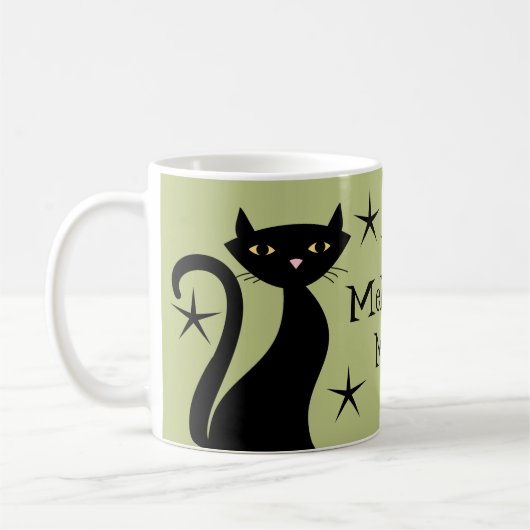 Retro Black Cats, Weizengras Kaffeetasse (Links)