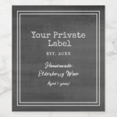 Retro Black Chalkboard Ihr eigenes Weinlabel Weinetikett (Einzelnes Label)