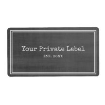 Retro Black Chalkboard Ihr persönliches Label Aufk