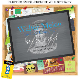 Retro Black Chalkboard 🕰️ Steampunk Goggles Man Visitenkarte