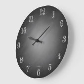 Retro Black Chalkboard Vignette Große Wanduhr (Winkel)