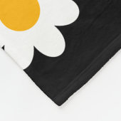 Retro Black Daisy Hippie Individuelle Name der 70e Fleecedecke (Ecke)