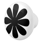 Retro Black Daisy Keramikknauf (Rechts)