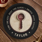 Retro Black Escape Room Detection Mystery Key Pappteller