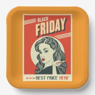 Retro-Black-Friday-Pop-Art-Pin-Up-Girl Pappteller