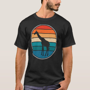 Retro Black Giraffe Vintag Style Niedliche Giraffe T-Shirt