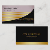 Retro Black Gold Financial Services Construction Visitenkarte (Vorne/Hinten)