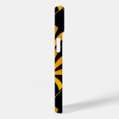 Retro Black Gold Floral Pattern iPhone Case (Rückseite / Rechts)