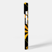 Retro Black Gold Floral Pattern iPhone Case (Rückseite / Links)