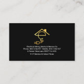 Retro Black Gray Electrical Layers Visitenkarte (Rückseite)