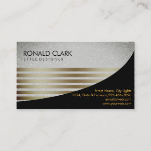 Retro Black Gray Financial Services Construction Visitenkarte