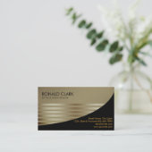 Retro Black Gray Financial Services Construction Visitenkarte (Stehend Vorderseite)