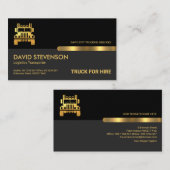 Retro Black Gray Layers Gold Tab Zuhause Movers Visitenkarte (Vorne/Hinten)