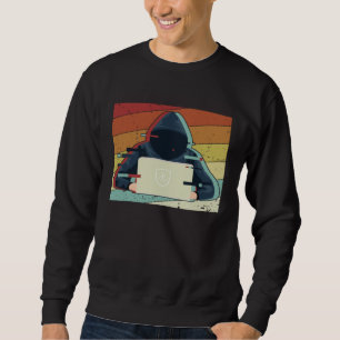 Retro Black Hat ethisches Hacken White Hat Hacker Sweatshirt