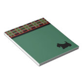 Retro Black Kariert Scottish Terrier Notepad Gesch Notizblock (angewinkelt)