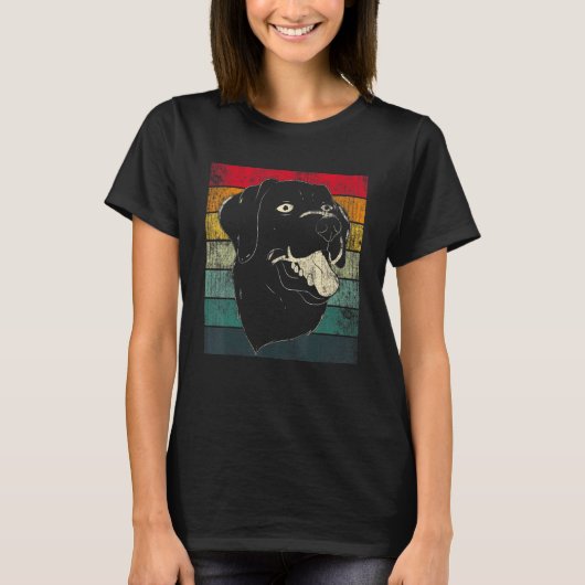 Retro Black Lab T-Shirt (Vorderseite)