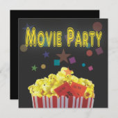 Retro Black Movie Geburtstagsparty Einladung (Vorne/Hinten)