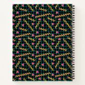Retro Black & Neon Doodle Pattern der 80er/90er Ja Notizblock (Rückseite)