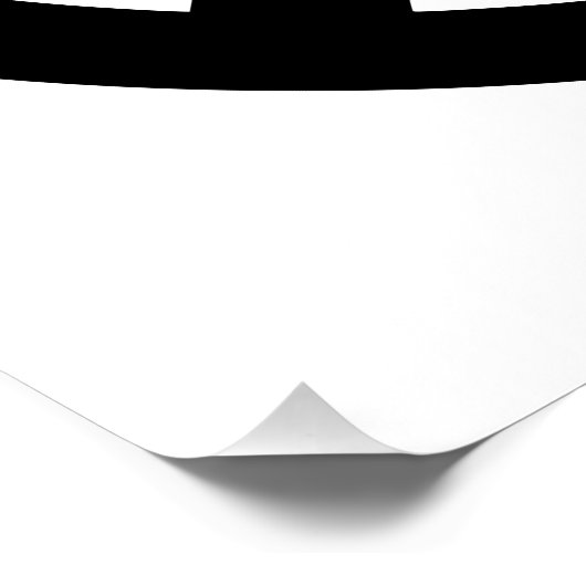 Retro Black Peace Symbol Poster (Ecke)