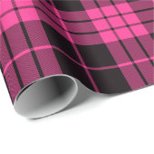 Retro Black Pink Weihnachten Neujahr Tartan Karier Geschenkpapier (Rolleneckpunkt)