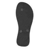 Retro Black Polka Dots Monogramm Badesandalen (Unterseite)