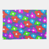 Retro Black Rainbow Farbige Blume Muster Geschirrtuch (Horizontal)