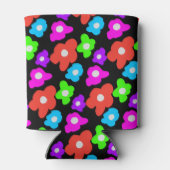 Retro Black Rainbow Stolz Blume Muster Dosenkühler (Rückseite)