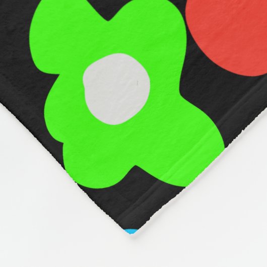 Retro Black Rainbow Stolz Blume Muster Fleecedecke (Ecke)