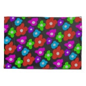 Retro Black Rainbow Stolz Blume Muster Kissenbezug (Rückseite)